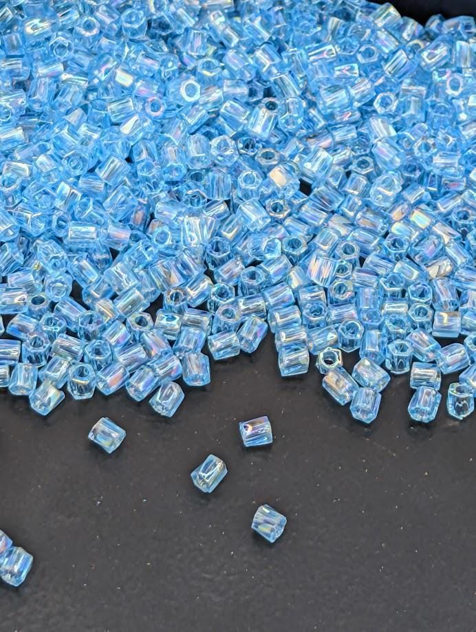 Blue Topaz Translucent Rainbow Miyuki Twist Size 10/0 (15g Pkg)
