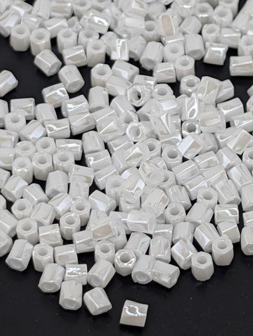 White Opaque Luster Miyuki Twist Size 10/0 (15g Pkg)