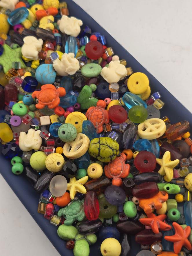 Learise Exclusive "Rainbow Howlite" Glass Bead Soup Mix (30g Pkg)