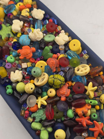 Learise Exclusive "Rainbow Howlite" Glass Bead Soup Mix (30g Pkg)