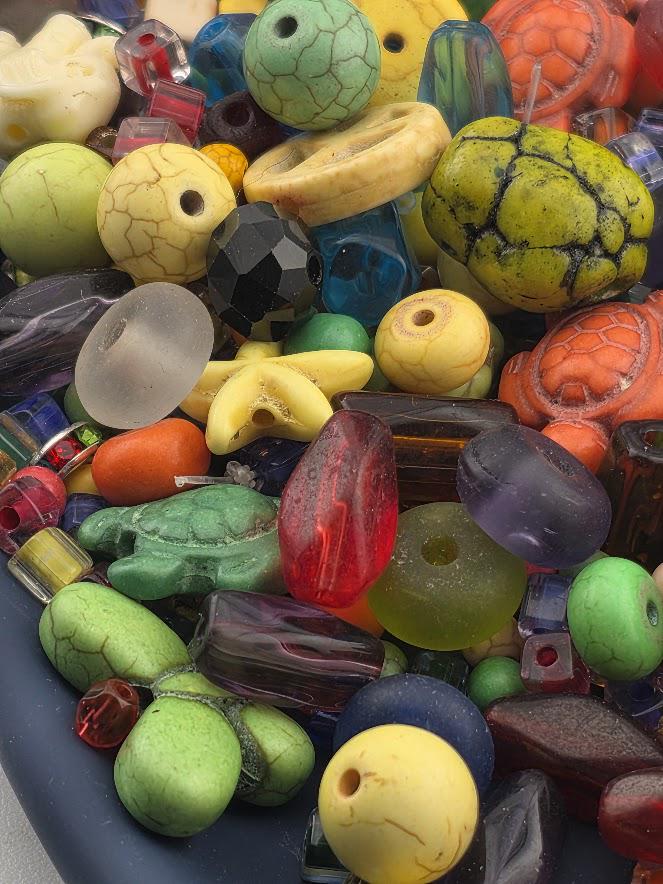 Learise Exclusive "Rainbow Howlite" Glass Bead Soup Mix (30g Pkg)