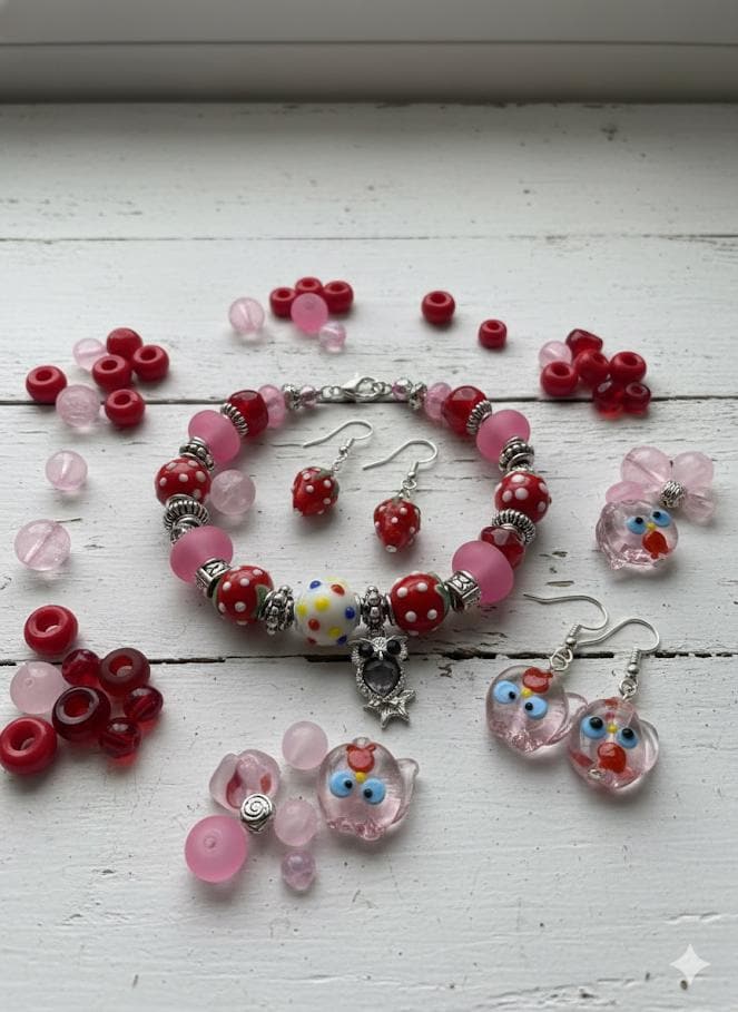 2 oz Glass Beads Mix "Berries, Beaks & Brain Freezes" Glass Bead Mix