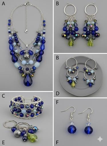 Learise Exclusive "Deep Sapphire Forest" Glass Bead Soup Mix (30g Pkg)